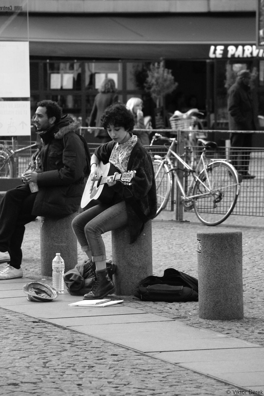 While Walking In The Streets Of Paris, I've Captured A Girl With Her Dreams