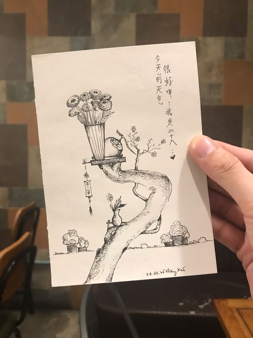 I Drew 10 Pictures Of Vietnam's Outside Praying-Table.