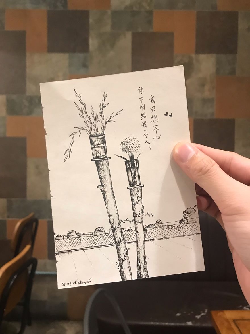 I Drew 10 Pictures Of Vietnam's Outside Praying-Table.