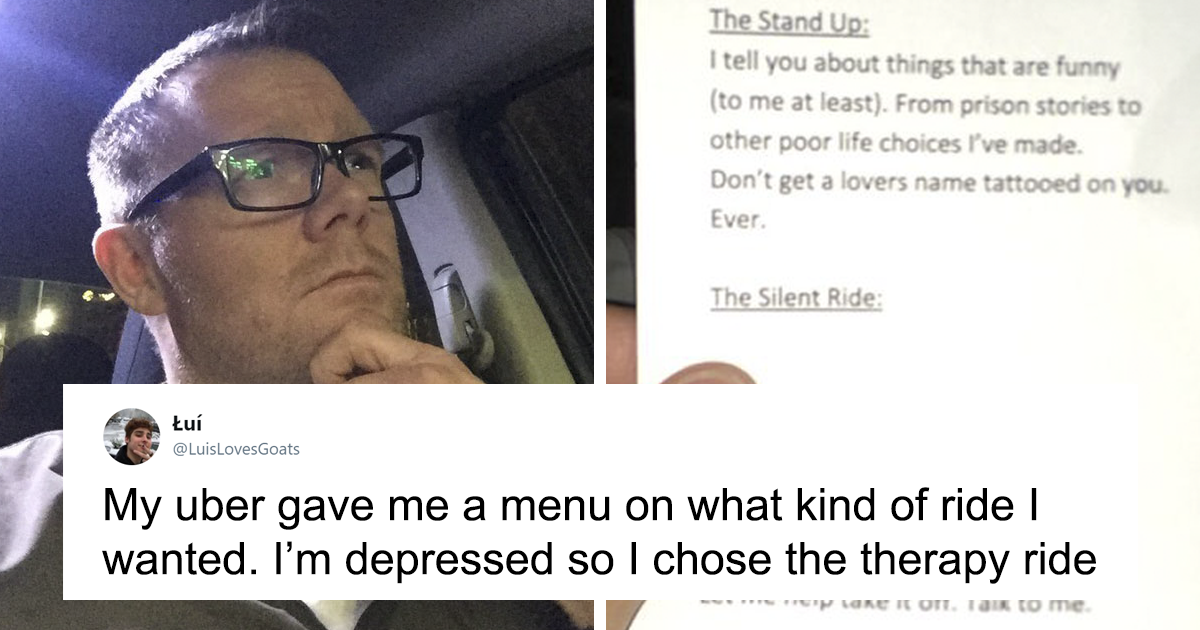 This Uber Driver Gives Passengers A Menu Of 5 Ride Types They Can ...