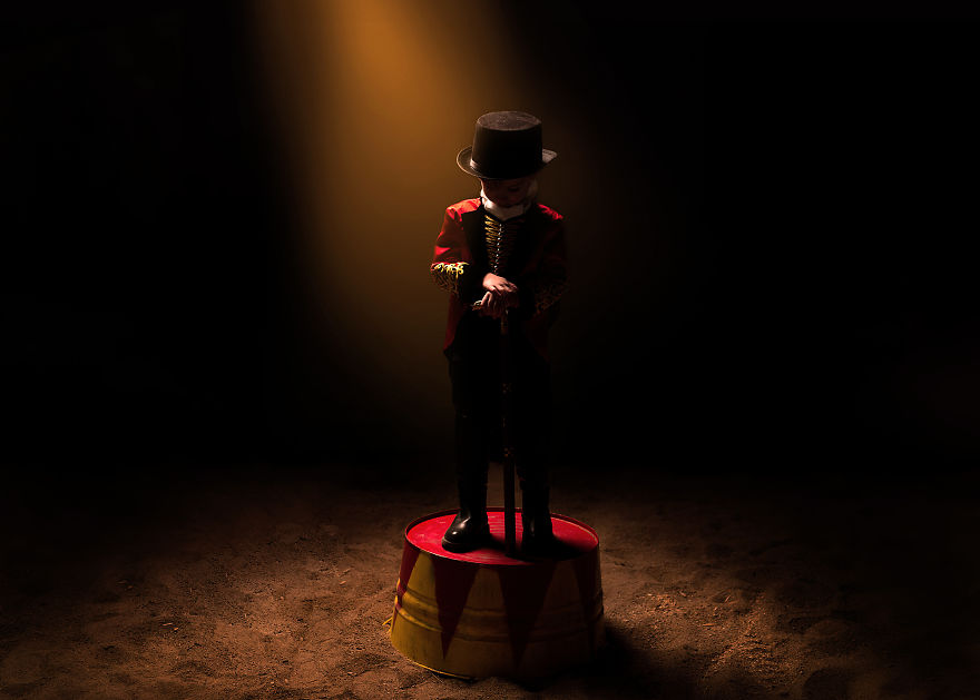 My Son Loved The Movie "The Greatest Showman" So He Became P.t. For His 4 Year Photoshoot.