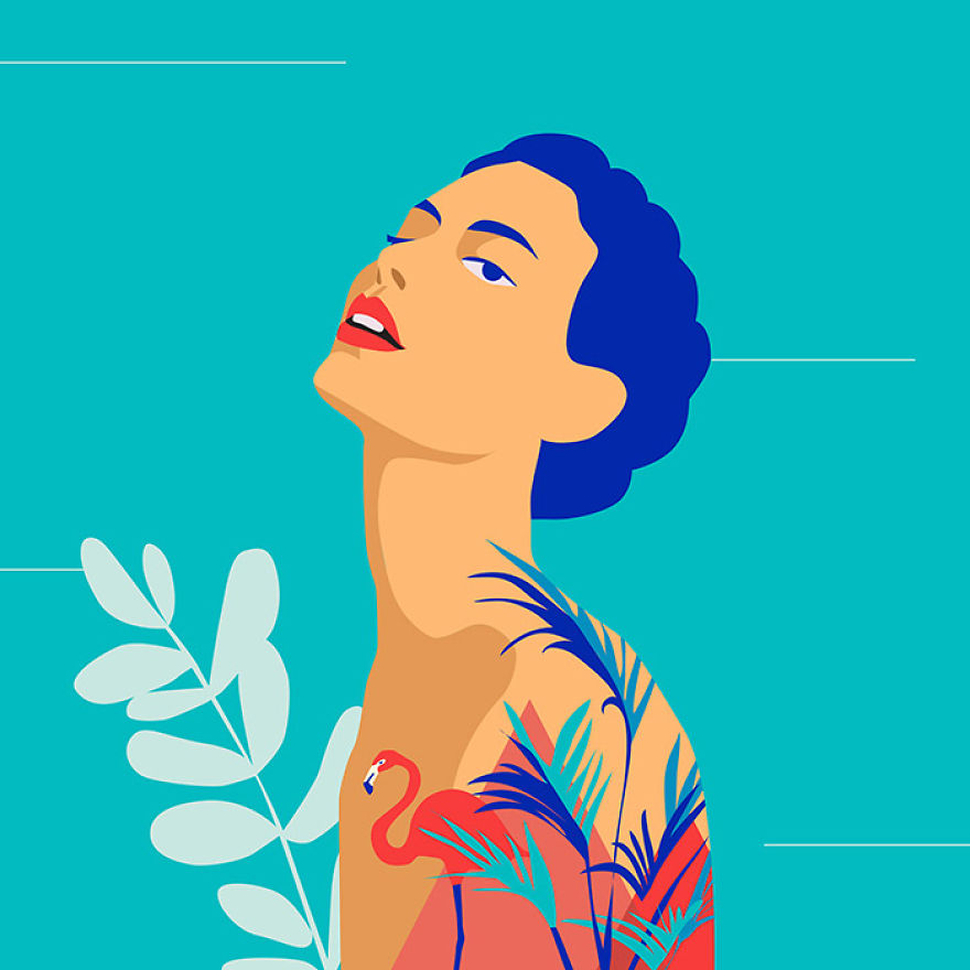 Colorful Illustrations About Significance Of Women And Feminity
