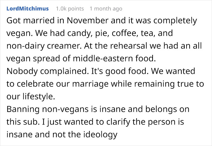 Instead Of Serving Vegan Food At Their Wedding Party, This Couple Banned Meat-Eating Friends And Family From Attending It