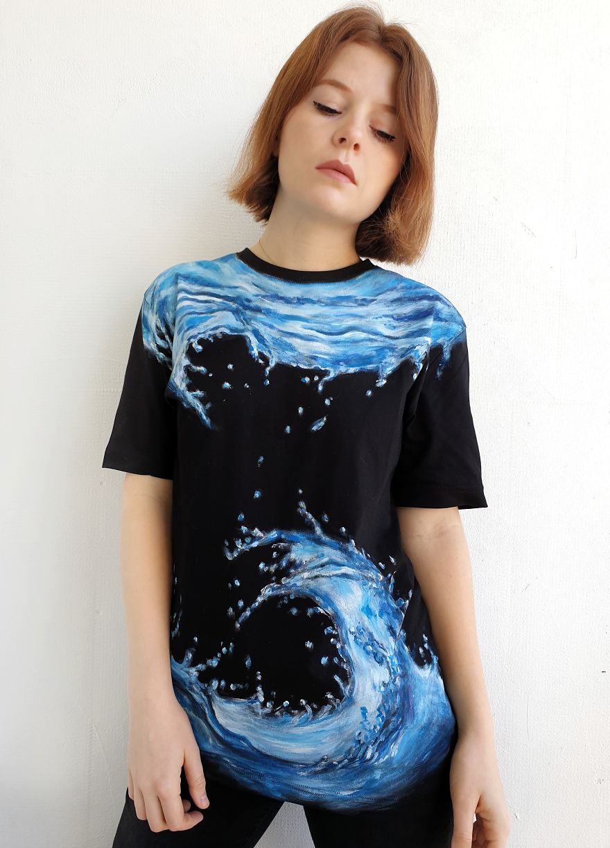 I Painted The Unseen Water Of Our Clothes On The T-Shirt And What Will Happen If Fast Fashion Will Not Slow Down...