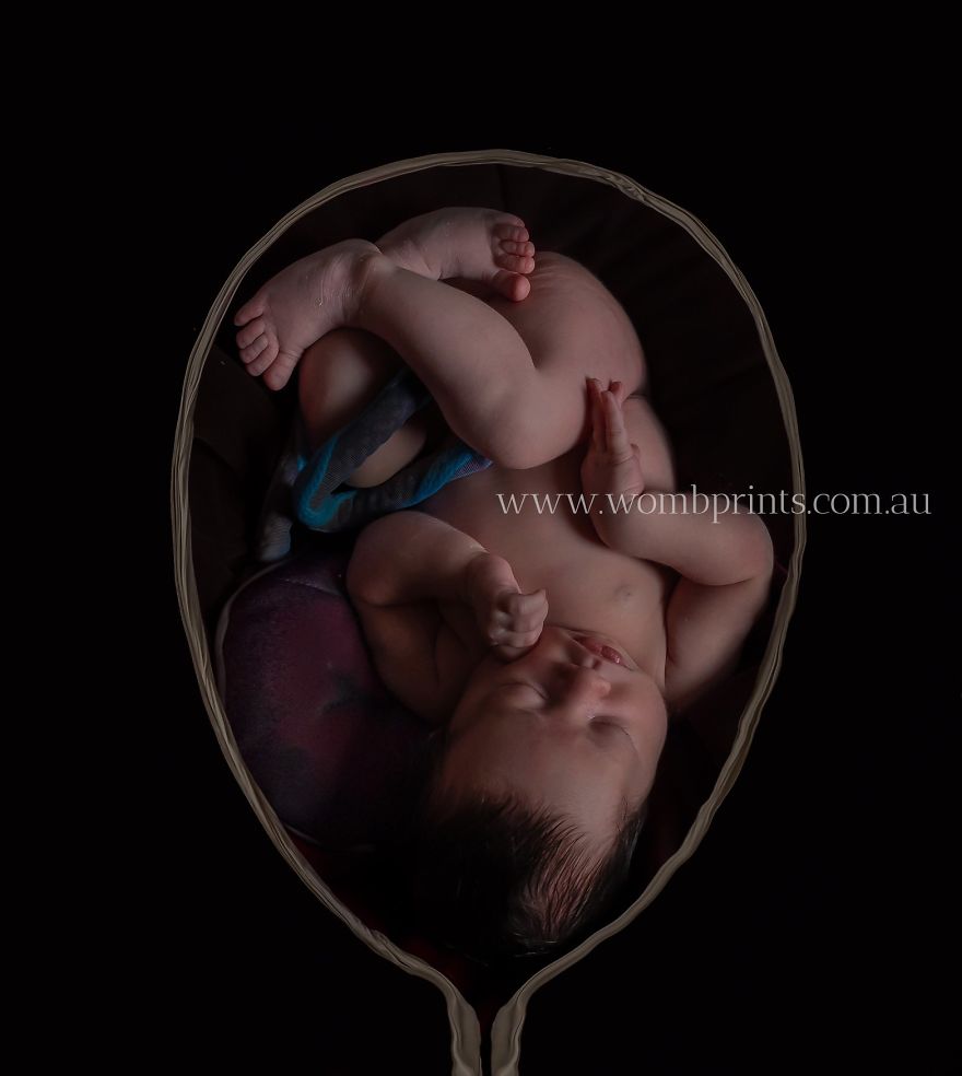 Photographer Poses Newborns As If They Were Still In The Womb!