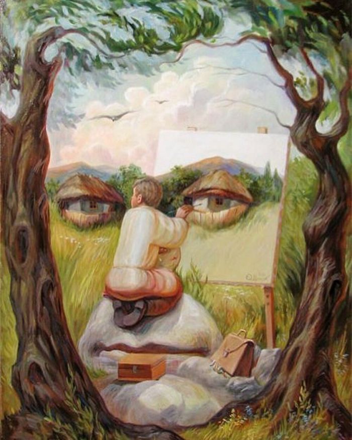 Self-Portrait Under Lime Trees
