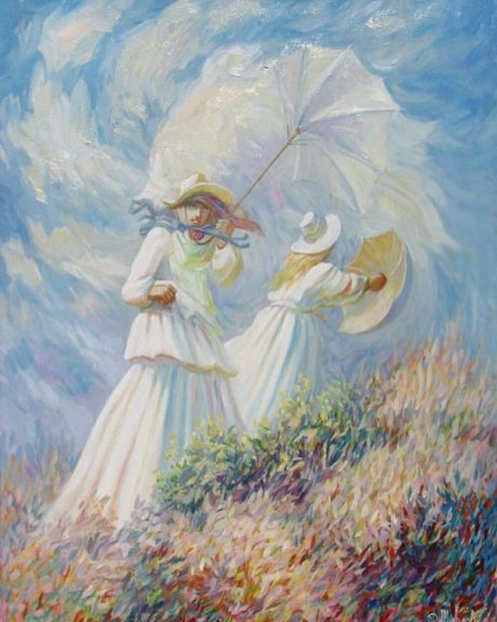 Claude Monet "A Windy Day"