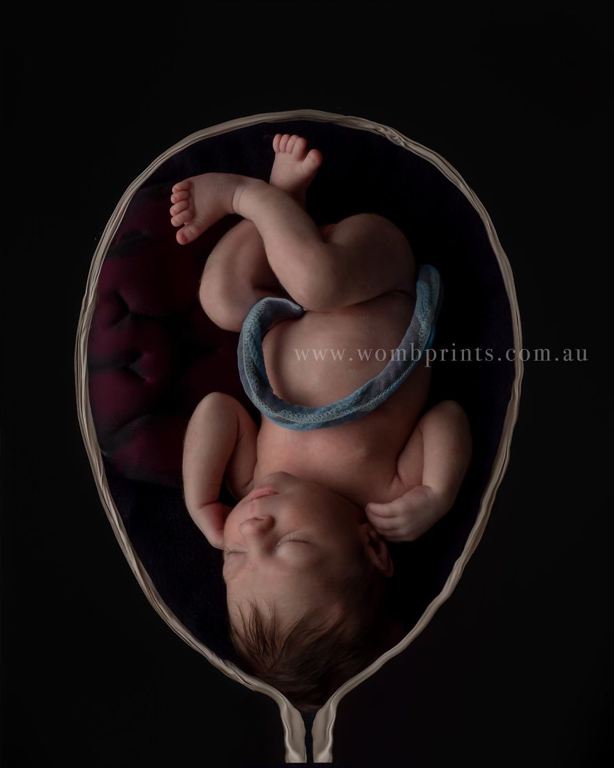 Photographer Poses Newborns As If They Were Still In The Womb!