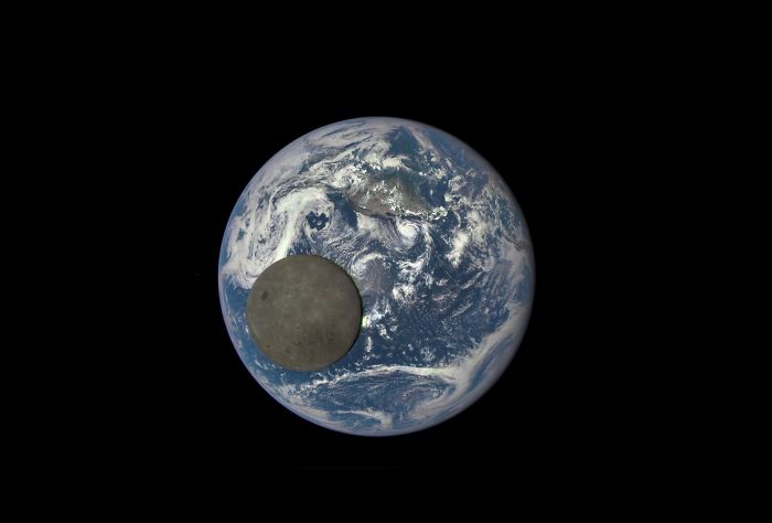 The Dark Side Of The Moon Passing In Front Of The Earth, Captured From One Million Miles Away