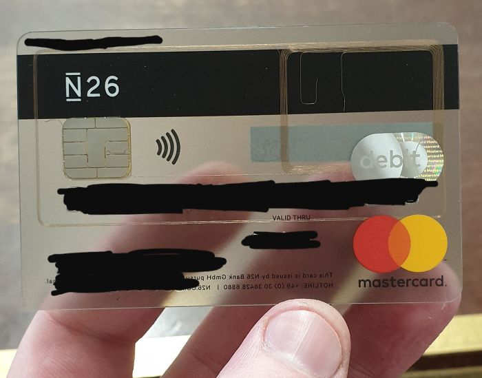 My New Transparent Debit Card