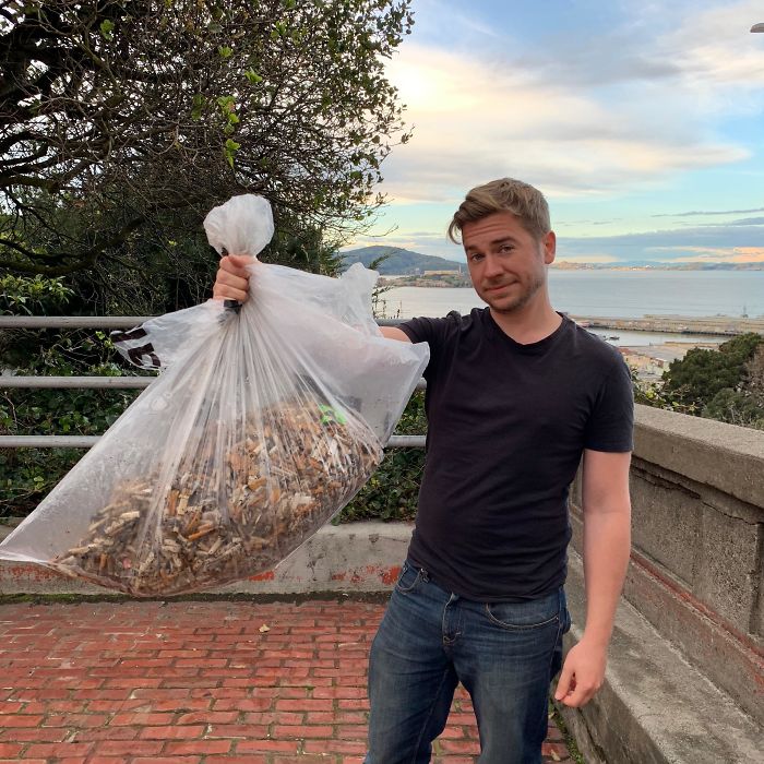 Over 8,000 Cigarettes Picked Off The Street To Be Recycled #trashtag