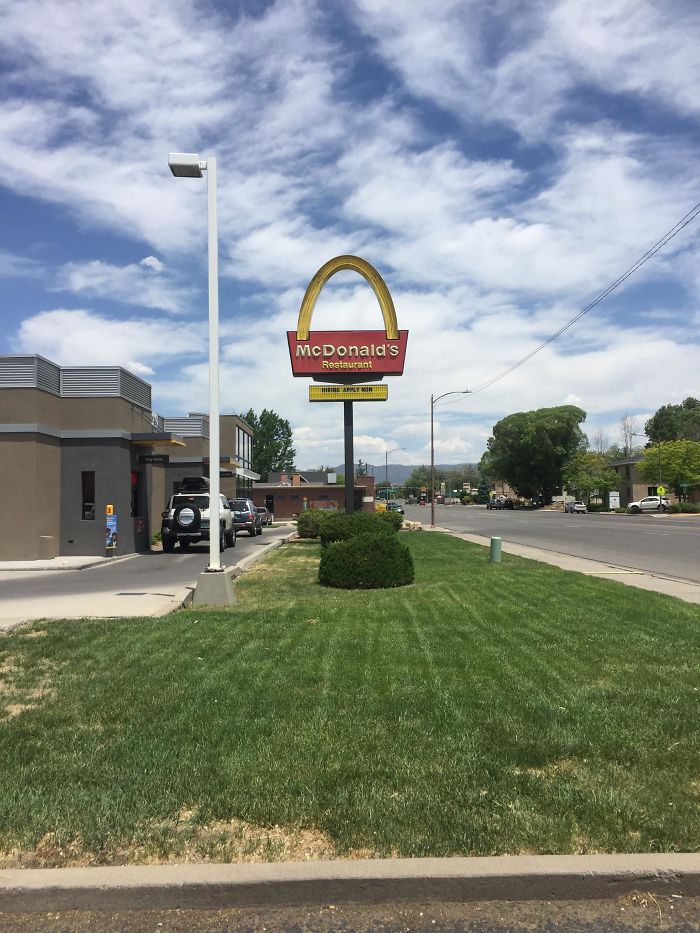 This McDonald's Sign Only Has One Arch