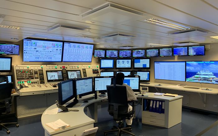 The Engine Control Room Of The Largest Cruise Ship In The World