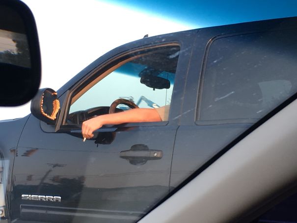 Smoker Puts Butts Around His Mirror Instead Of Littering