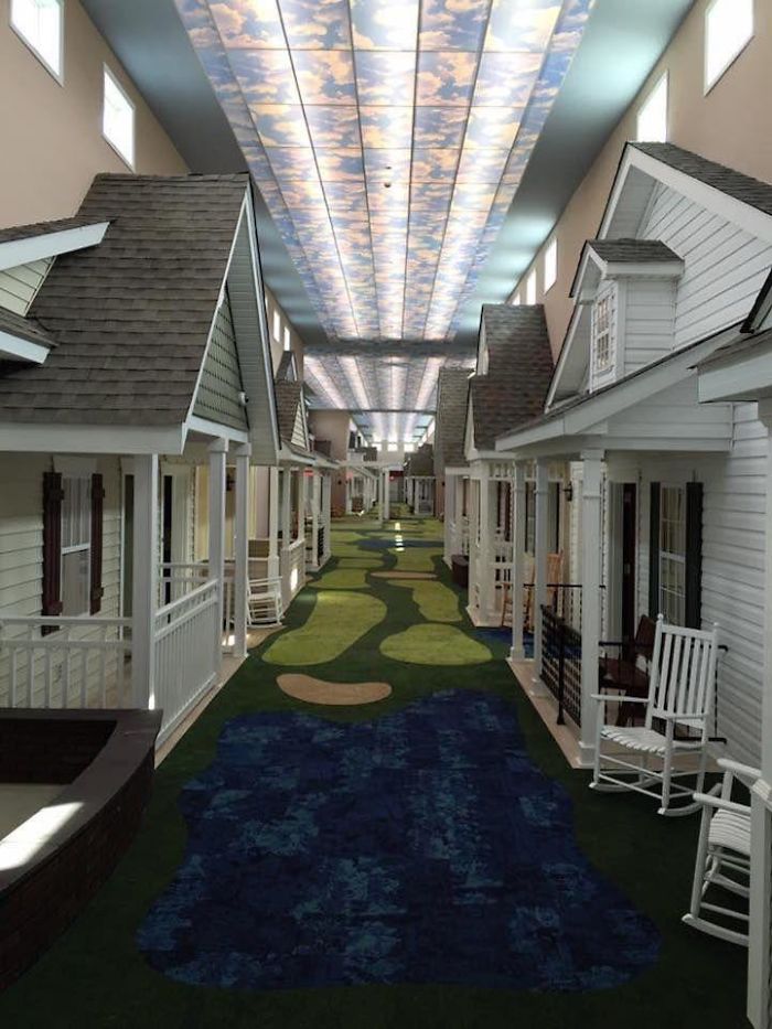 Assisted Living Facility Made To Look Like A Small 1940s American Town