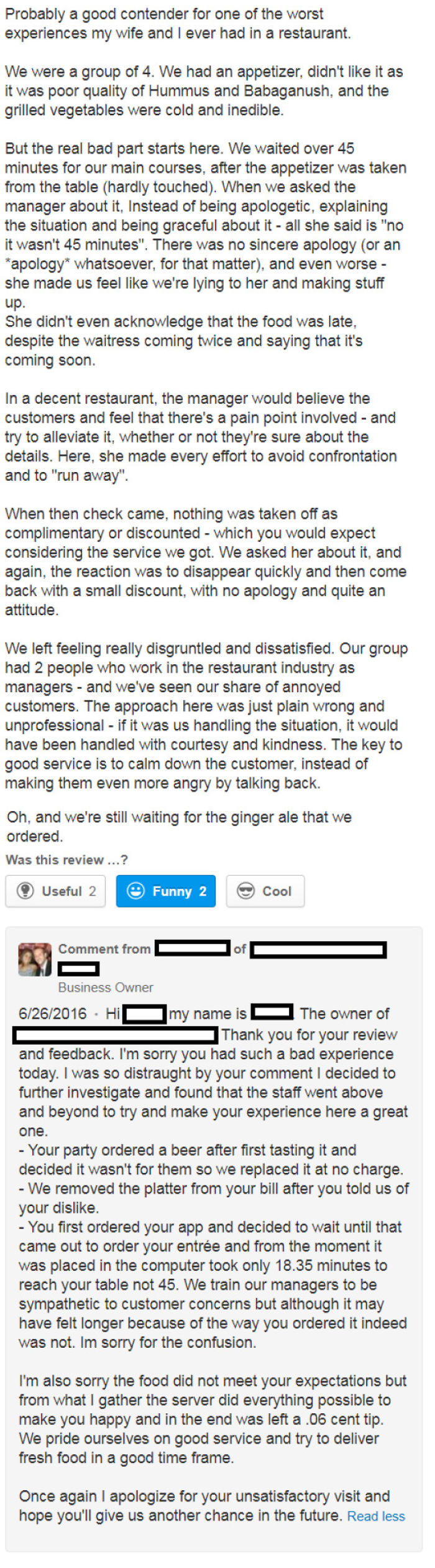 Restaurant Owner Exposes Stuck-Up Customer