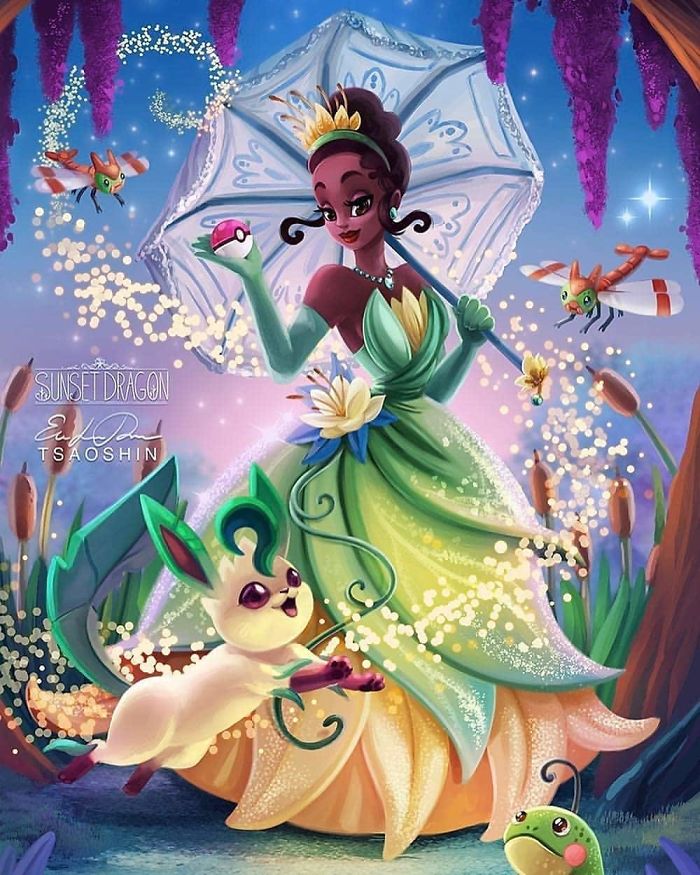 Tiana And Leafeon