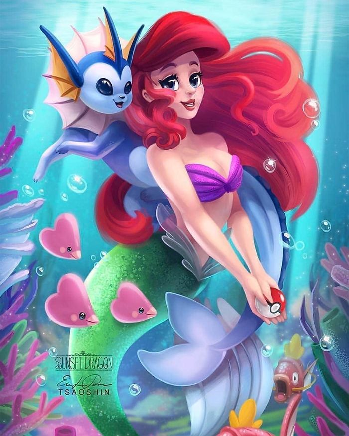 Ariel And Vaporeon