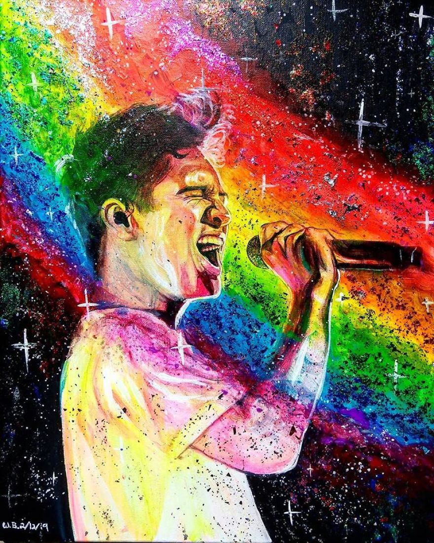 Artist Paints Psychedelic Happiness Artist Paints Psychedelic Happiness