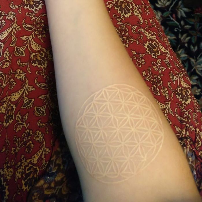 White Mandala Ink Tattoo