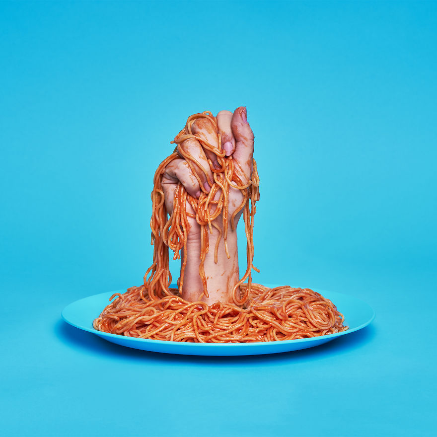 I Created A Pop Art Series Combining Spaghetti With Everyday Objects