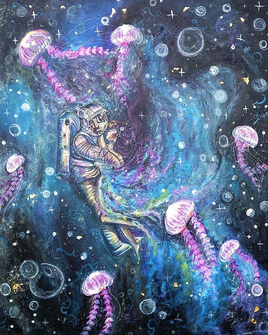 Artist Paints Psychedelic Happiness Artist Paints Psychedelic Happiness