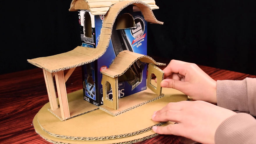 How I Made A Rustic House Lamp Using Cardboard Box How I Made A Rustic House Lamp Using Cardboard Box