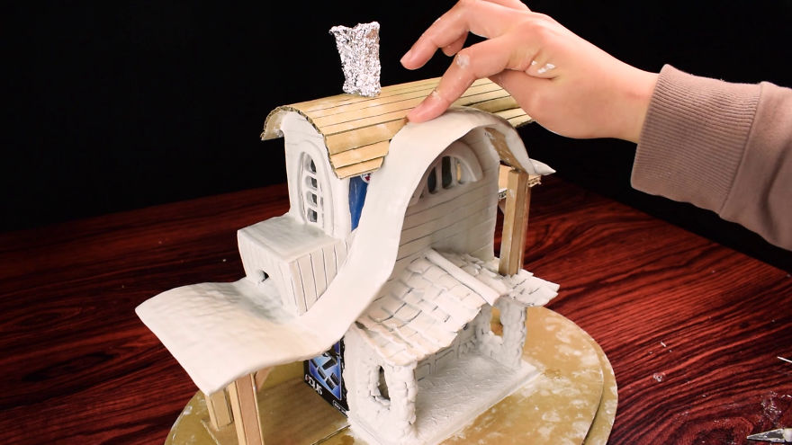 How I Made A Rustic House Lamp Using Cardboard Box How I Made A Rustic House Lamp Using Cardboard Box