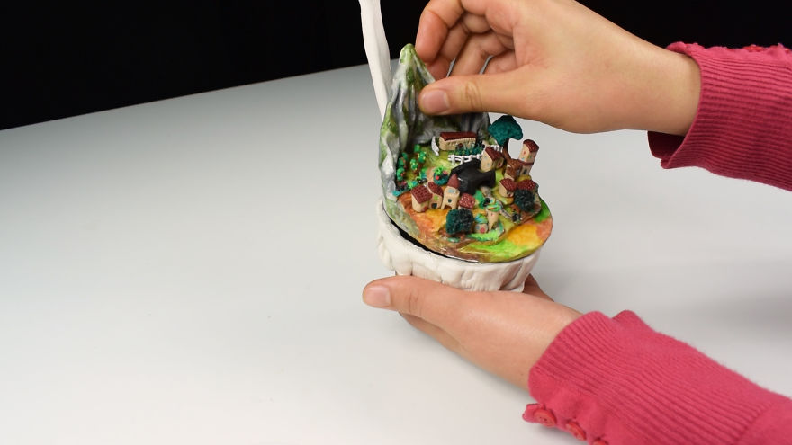 I Made This Miniature Village Using A Worn Ladle I Made This Miniature Village Using A Worn Ladle