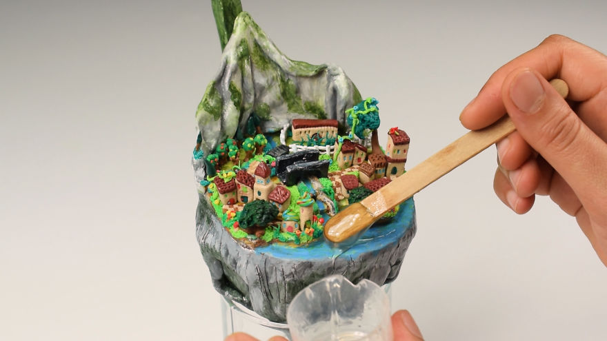 I Made This Miniature Village Using A Worn Ladle I Made This Miniature Village Using A Worn Ladle