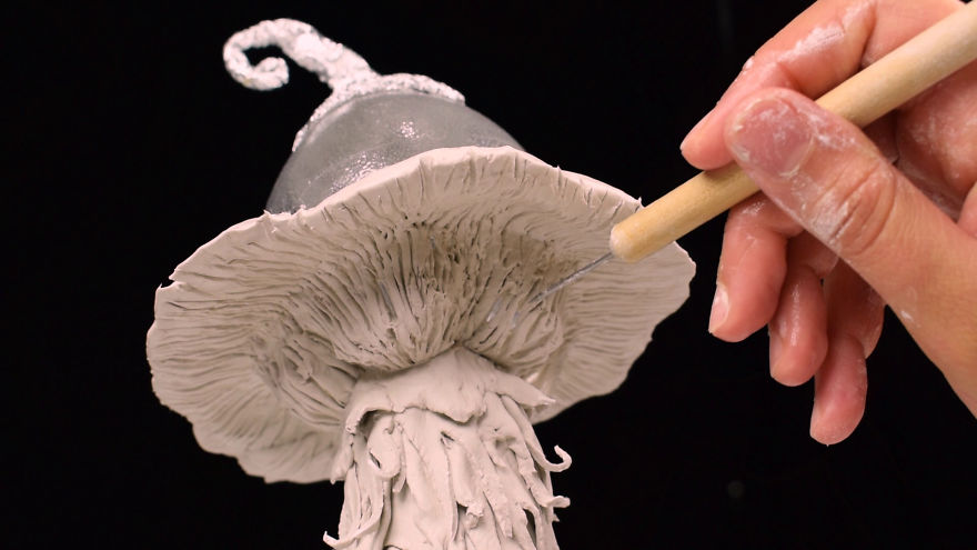 I Build Mushroom Phone Holder Light Using Trash