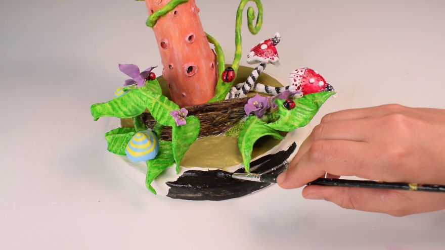 I Build Mushroom Phone Holder Light Using Trash