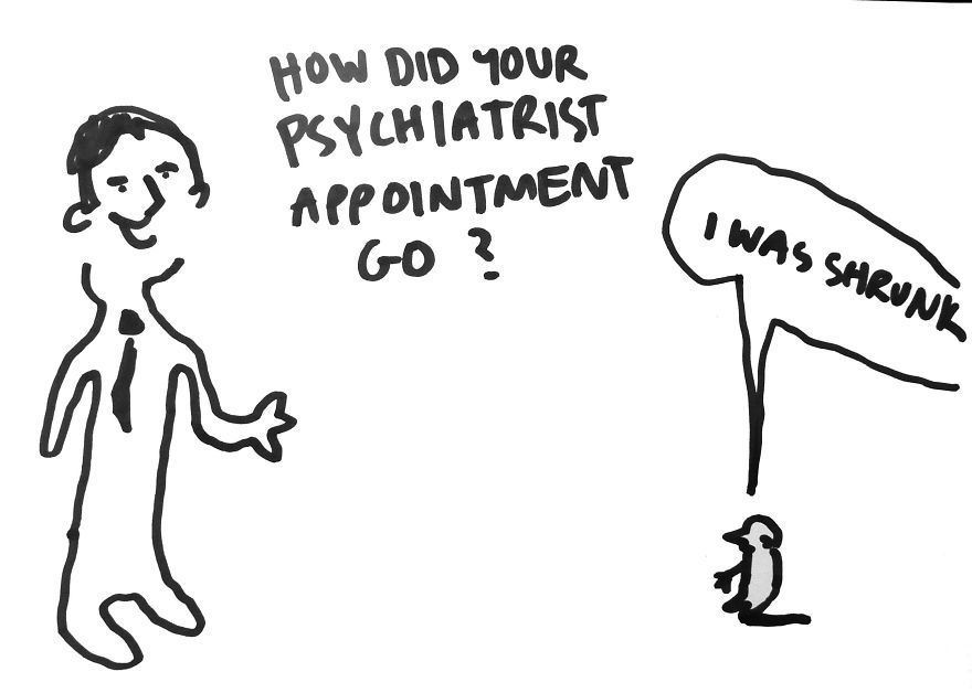 I Was Diagnosed With 'Schizophrenia' Amongst Other Things, And I Created A Black Comedy Cartoon Book About The Absurdities Of Psychiatry!