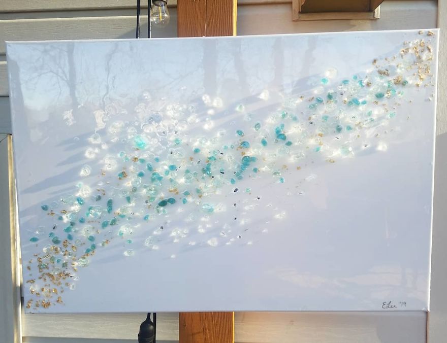 Paintings With Recycled Glass