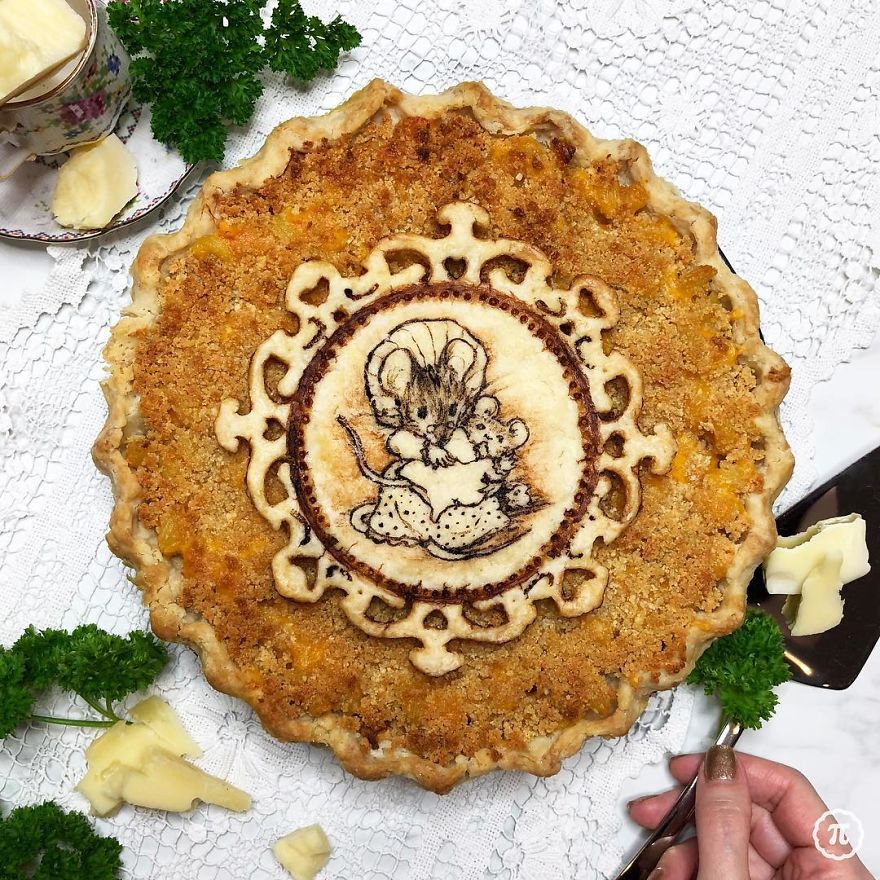 Beatrix Potter-Inspired Savory Mac N Cheese Pie