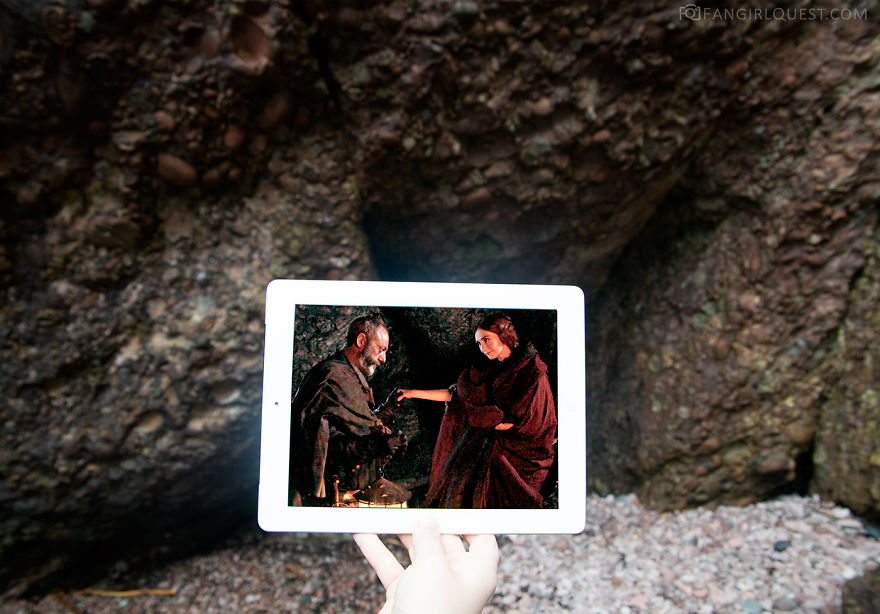 Davos Seaworth And The Red Woman At Cashendun Caves, Northern Ireland
