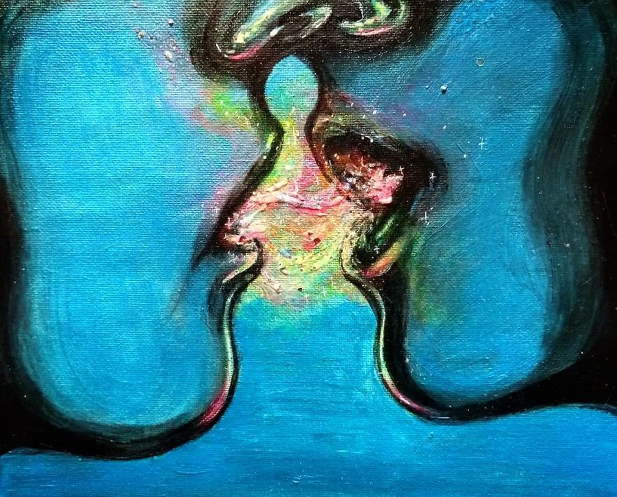 Artist Paints Psychedelic Happiness Artist Paints Psychedelic Happiness