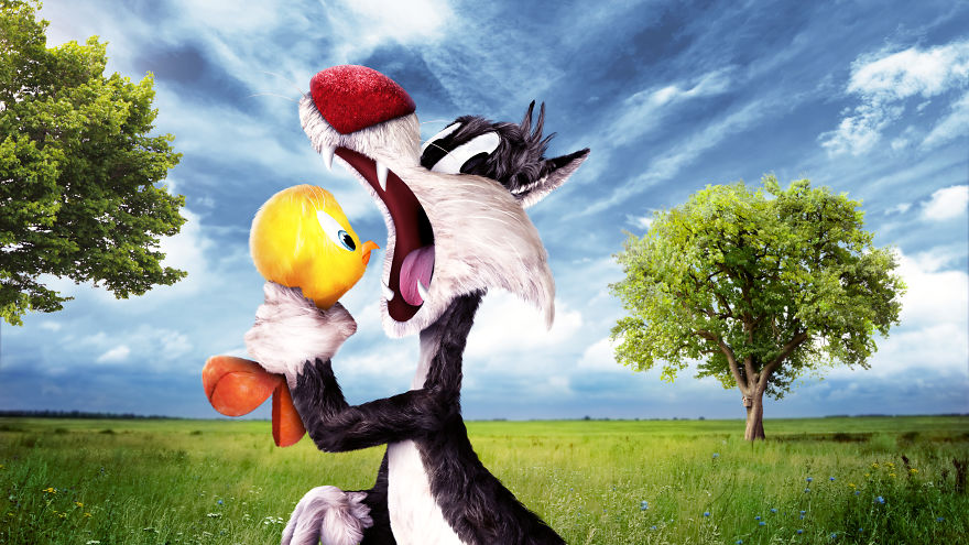 I Was Working On My Photoshop Skills, Trying To Make My Childhood Cartoons Into 'Real Life'.