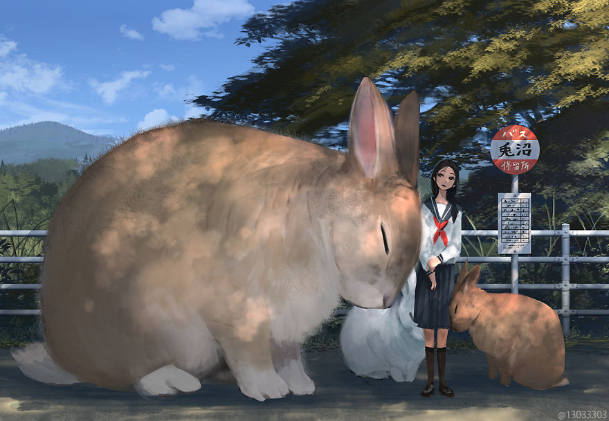 This Japanese Illustrator Gives Life To Giant Animals