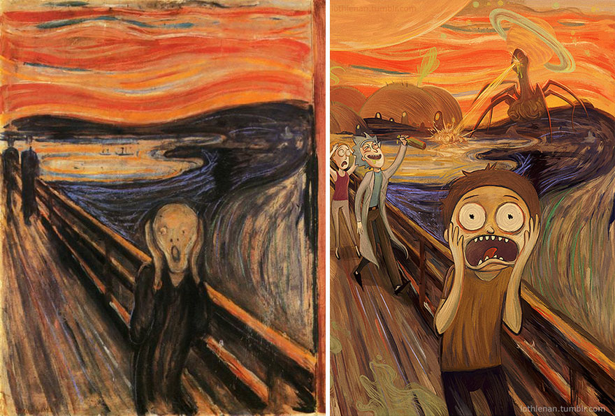The Scream (Edvard Munch) As Rick And Morty
