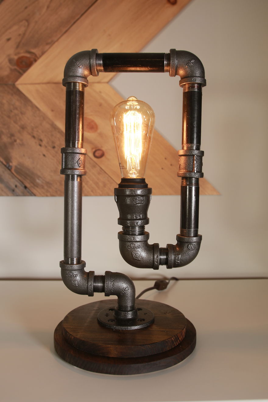 This Is How I Made An Industrial Steampunk Pipe Lamp!!