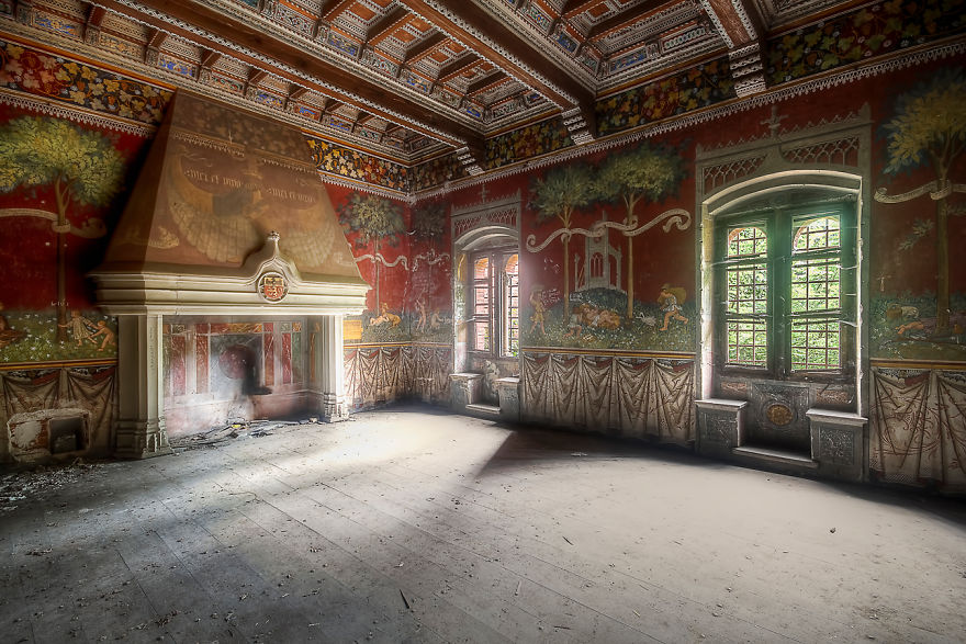 Castle Room In Red