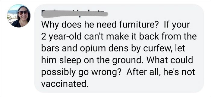 Anti-Vaxx Parent Asks Stupid Question About Their 2-Year-Old's 'Outside Bedroom', Gets Equally Stupid Answers