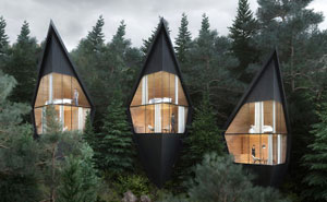 Architect Designs Sustainable Futuristic Tree Houses In Italian Forest