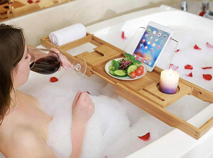 10 Hilarious Examples That Prove Bathtub Tray Designers Have No Idea What Women Do In The Bath