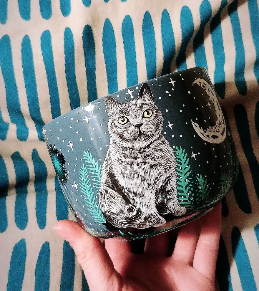 Custom Fluffy Cat On A Mug