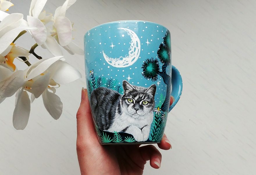 Enchanted Custom Pet Mug With Magical Nature Surroundings