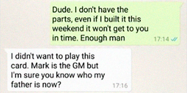 Carpenter Shares A Chat With Entitled Guy Who Demanded A Custom Table Built In Less Than 2 Weeks