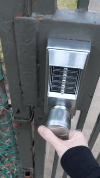 Maintenance Put New Locks And Handles On The Gates For Security