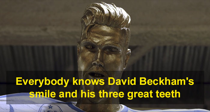 David Beckham Goes To See His Statue For The First Time, Doesn't Know It's Been Replaced By A Prank One